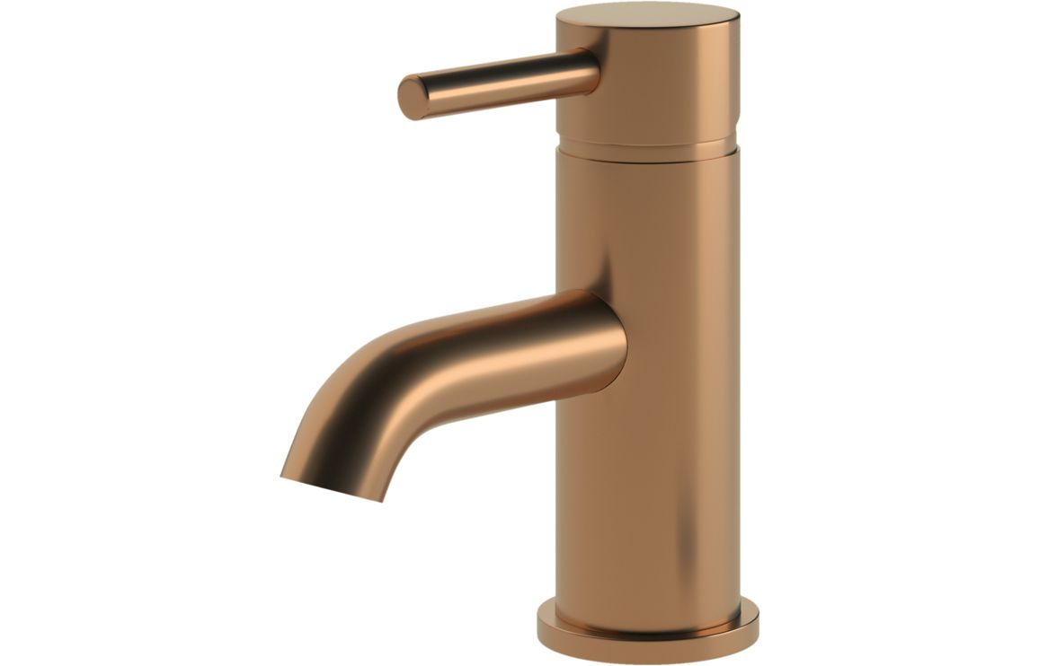 Pescara Basin Mixer & Waste - Brushed Bronze