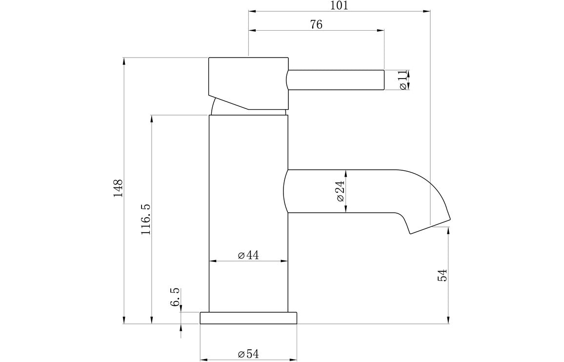 Pescara Basin Mixer & Waste - Brushed Bronze