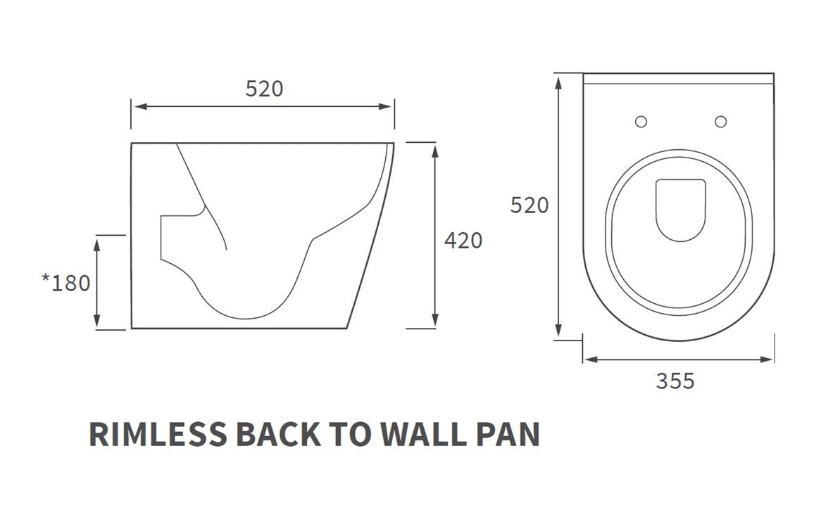 Cecilia Rimless Back To Wall WC & Soft Close Seat