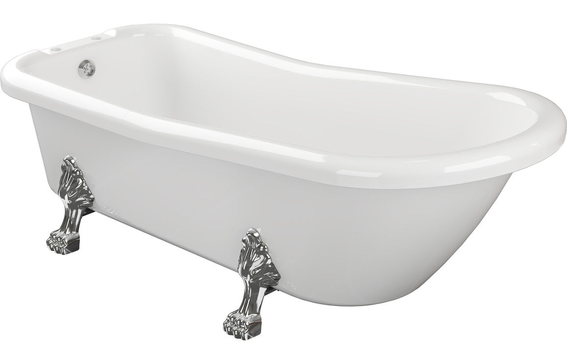 York Freestanding 1530x670x760mm 2TH Bath w/Feet