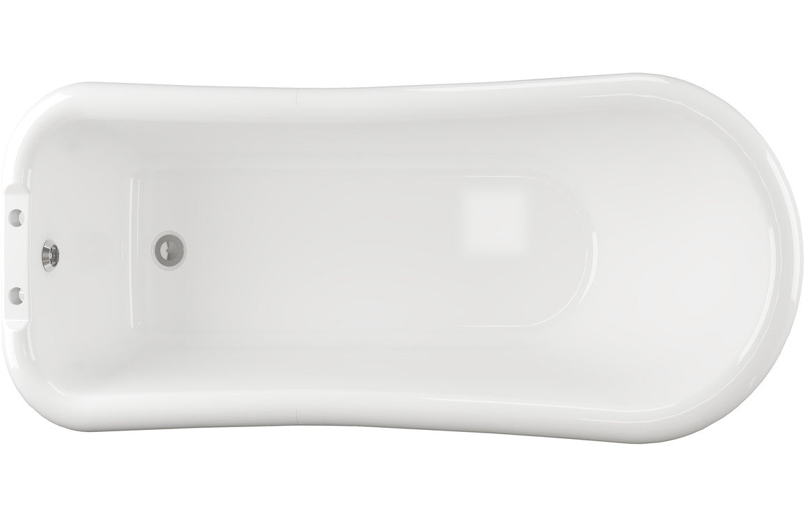 York Freestanding 1530x670x760mm 2TH Bath w/Feet