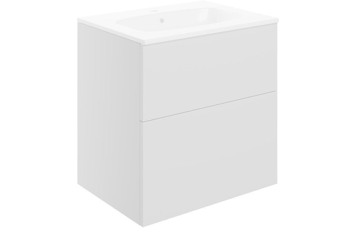 Holyrood 610mm Wall Hung 2 Drawer Basin Unit & Basin