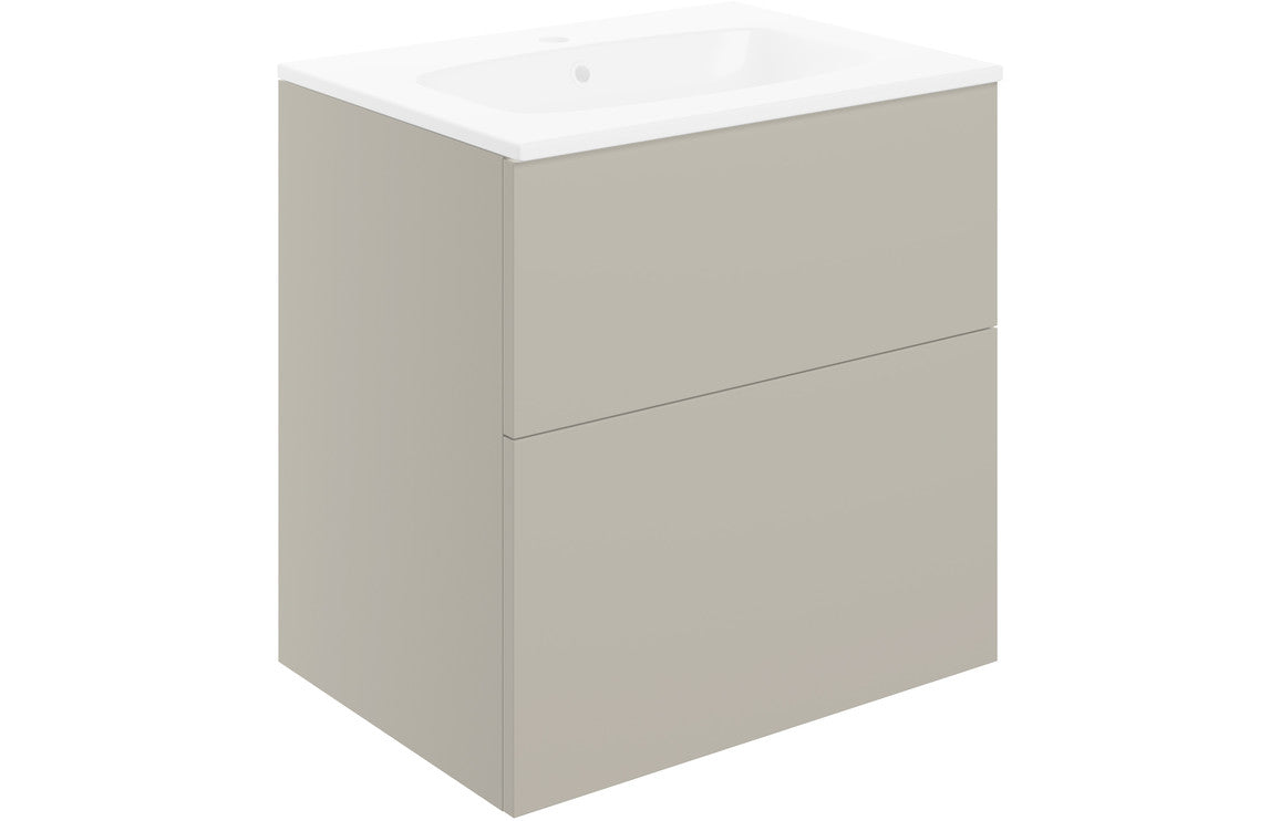 Holyrood 610mm Wall Hung 2 Drawer Basin Unit & Basin