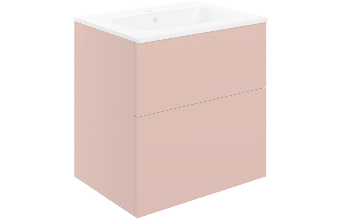 Holyrood 610mm Wall Hung 2 Drawer Basin Unit & Basin
