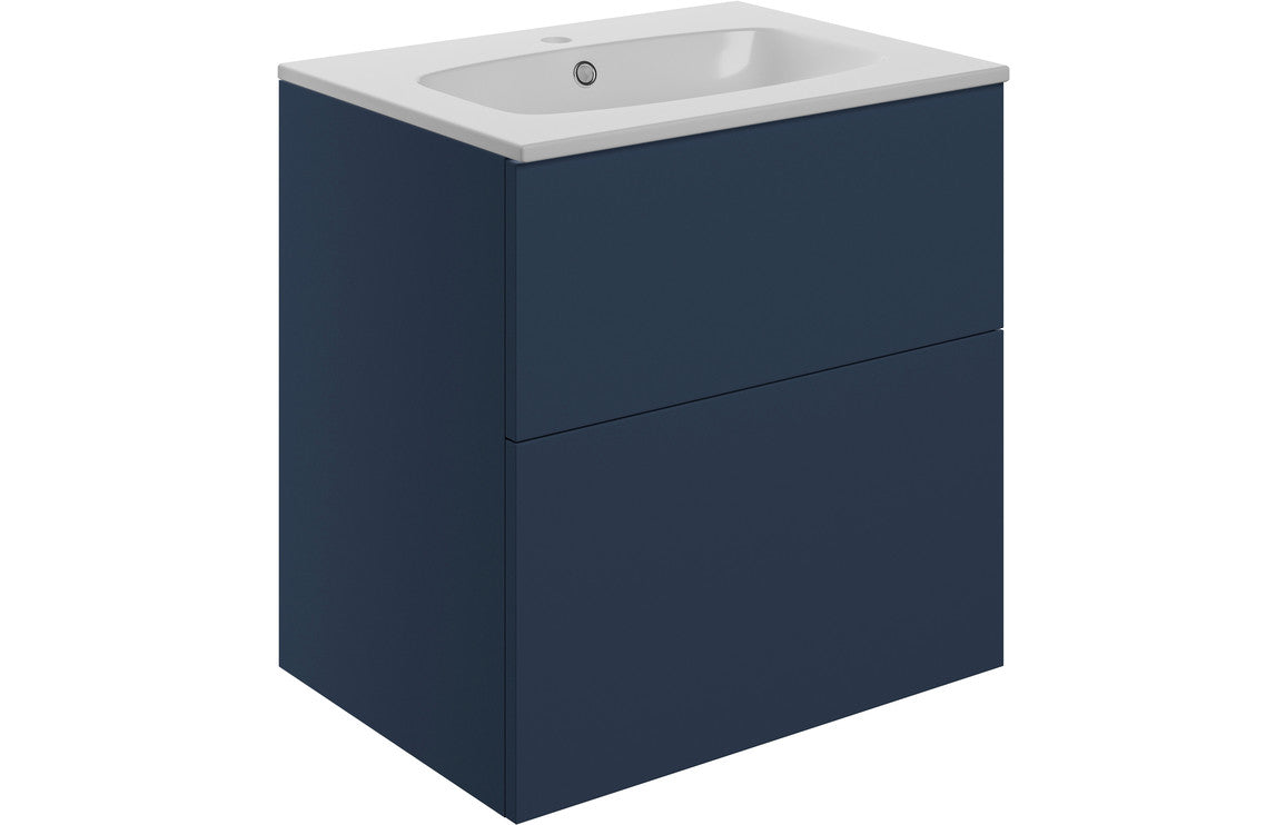 Holyrood 610mm Wall Hung 2 Drawer Basin Unit & Basin