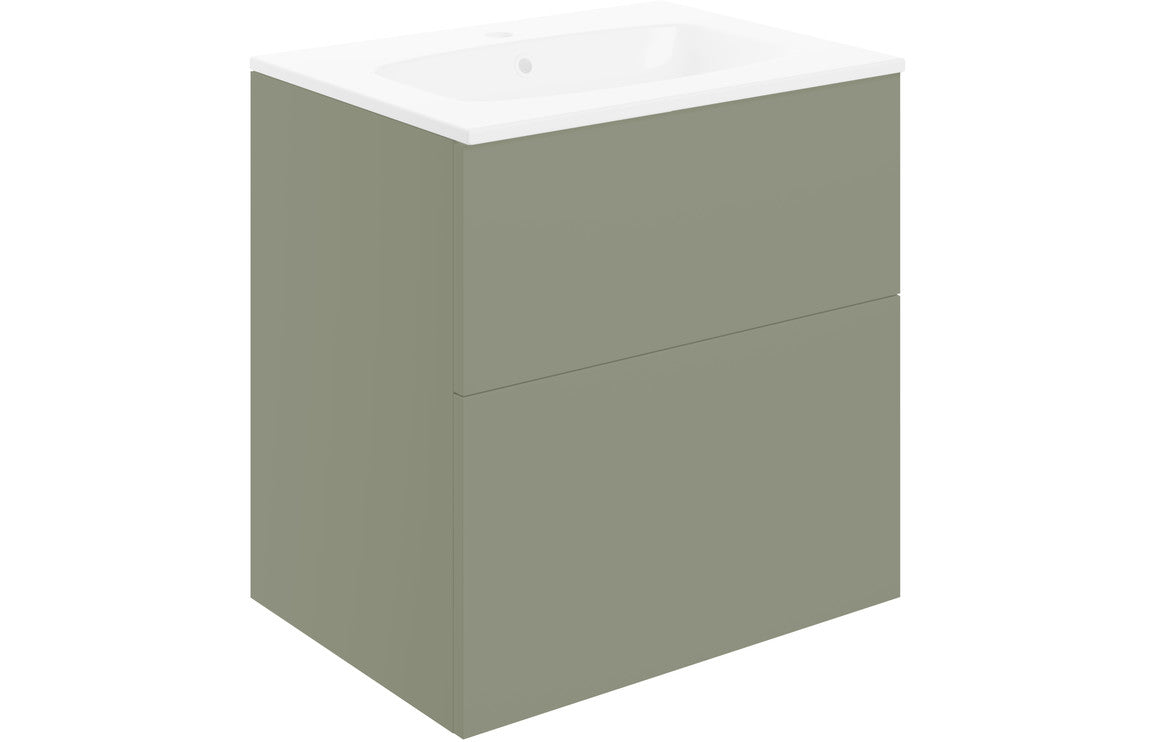 Holyrood 610mm Wall Hung 2 Drawer Basin Unit & Basin
