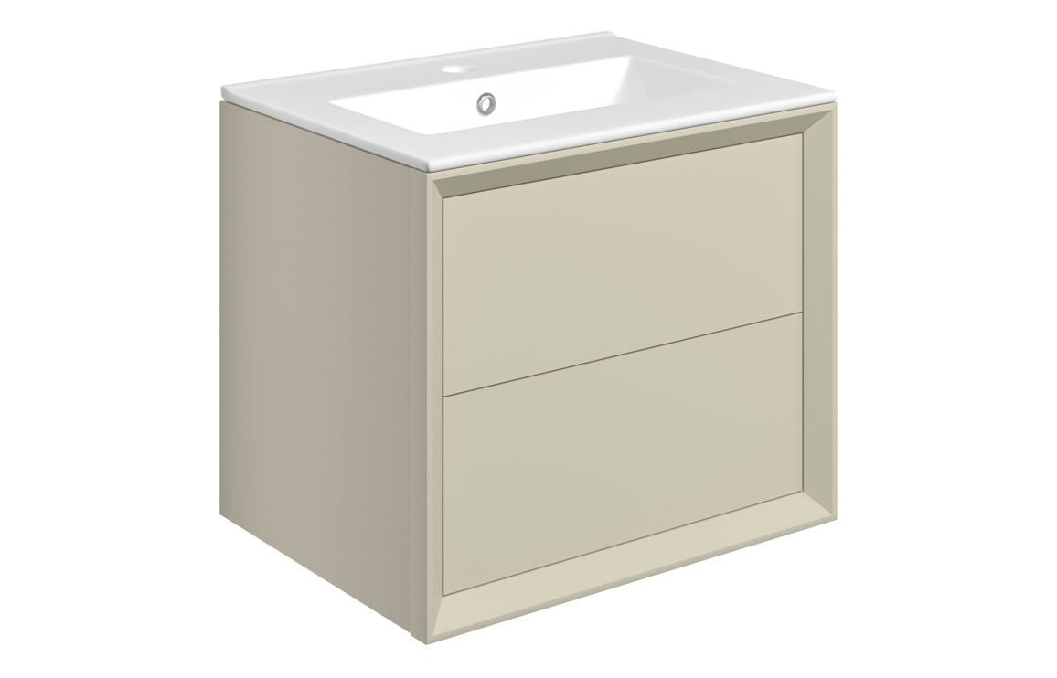 Touch Wall Hung 2 Drawer Basin Unit & Basin