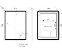 Como Rectangle Front-Lit LED Mirror