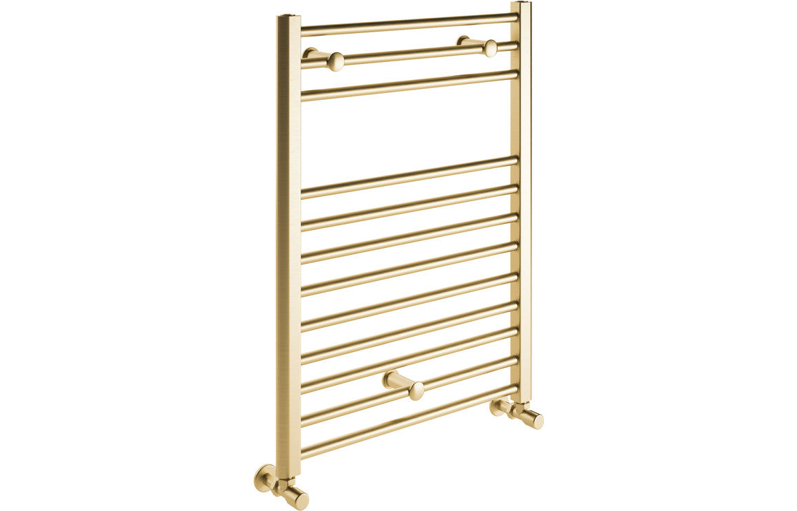 Straight 30mm Ladder Radiator - Brushed Brass