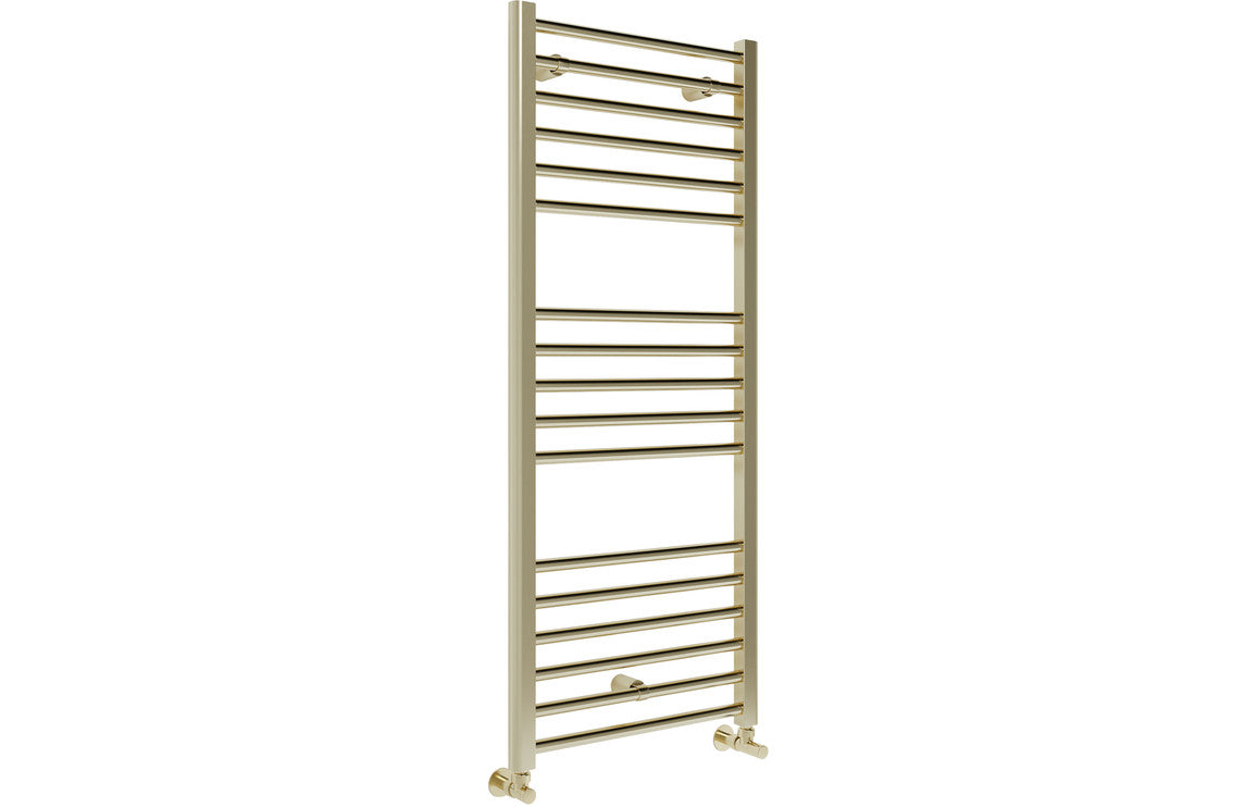 Straight 30mm Ladder Radiator - Brushed Brass
