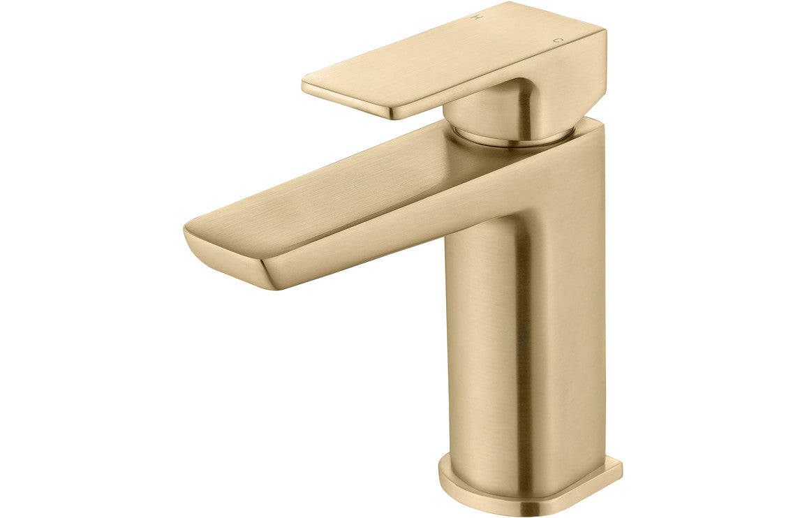 Linview Basin Mixer & Waste - Brushed Brass