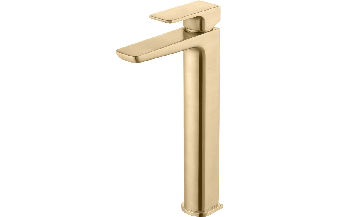 Linview Tall Basin Mixer - Brushed Brass
