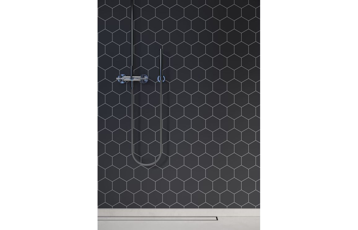 Fibo Urban - Black Silk (Hexagonal) Waterproof Wall Panel