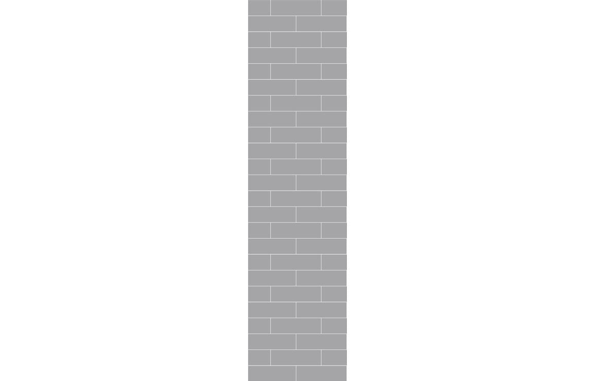 Fibo Urban - Medium Grey (Metro Brick) Waterproof Wall Panel