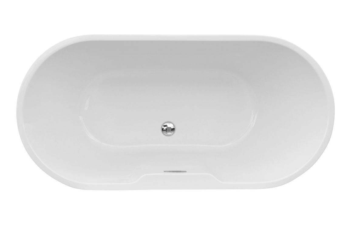 Newcastle Free Standing 1655x745x580mm 0TH Bath - Black