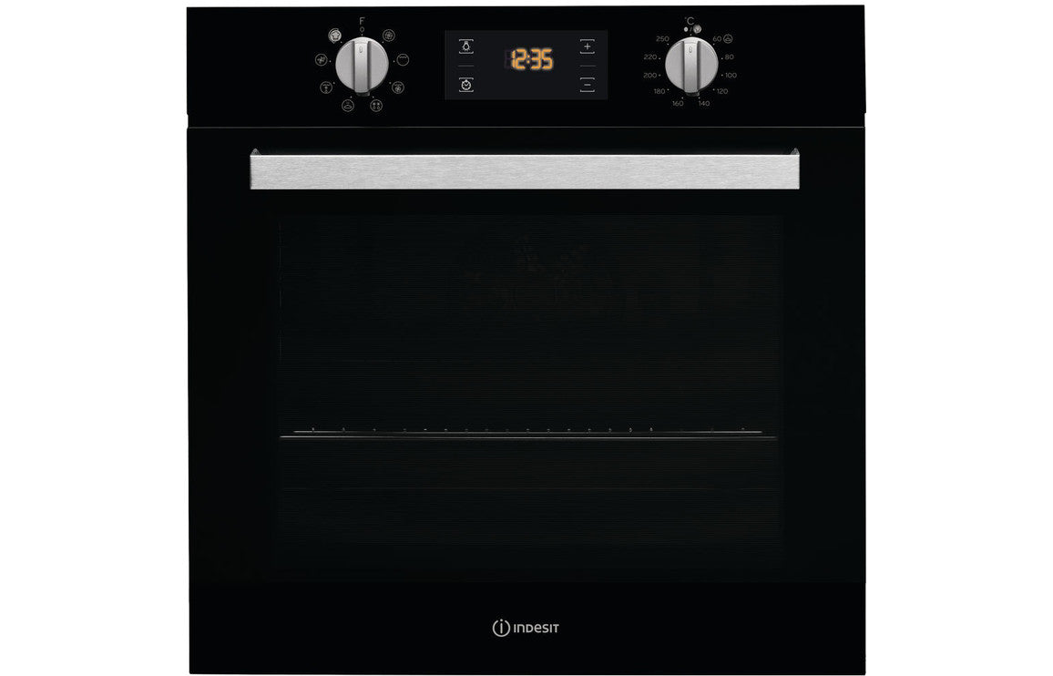 Indesit Single Electric Oven - Chrome, Black or White