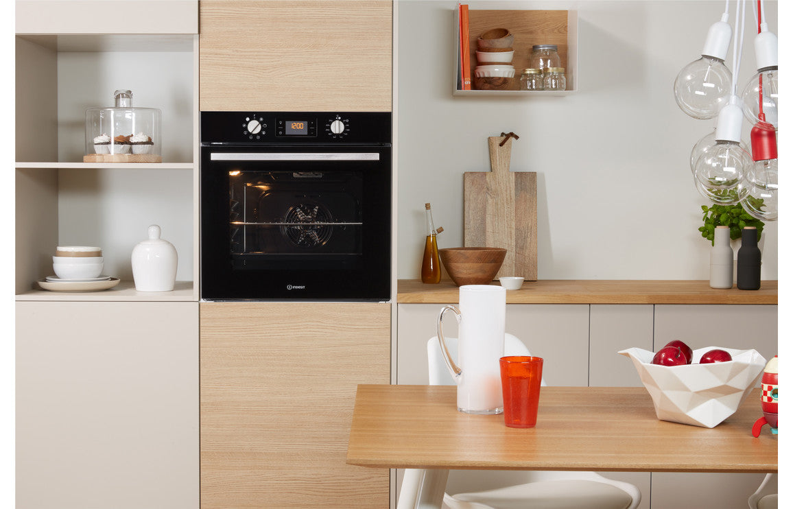 Indesit Single Electric Oven - Chrome, Black or White