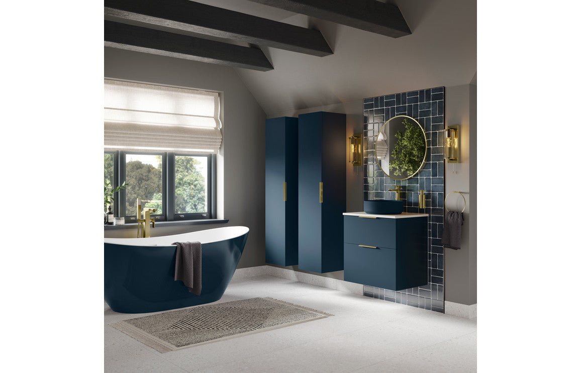 Holyrood 610mm Wall Hung 2 Drawer Basin Unit & Basin
