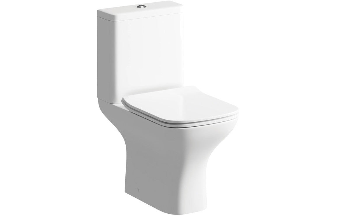 Clare Comfort Height Short Projection Close Coupled Fully Shrouded WC & Soft Close Seat
