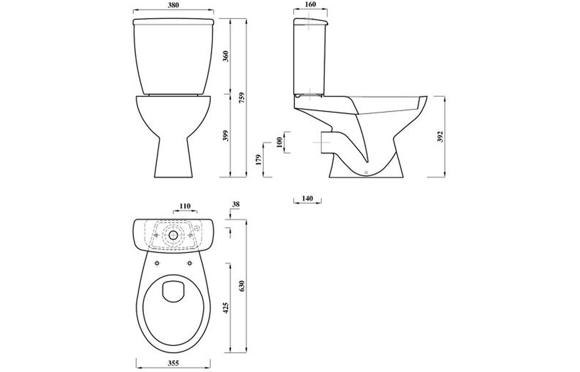 2Go Close Coupled WC & Soft Close Seat