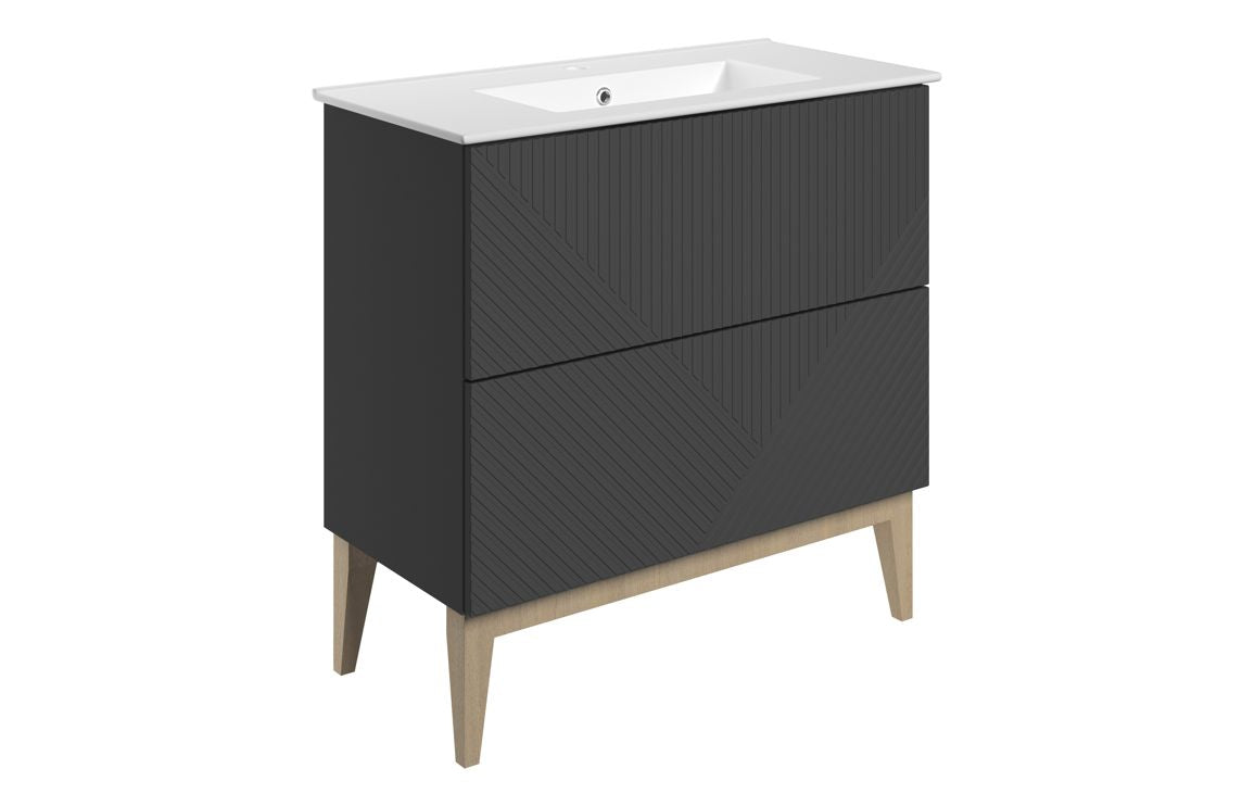 Balerno Floor Standing 2 Drawer Basin Unit & Basin - Various Colours + sizes