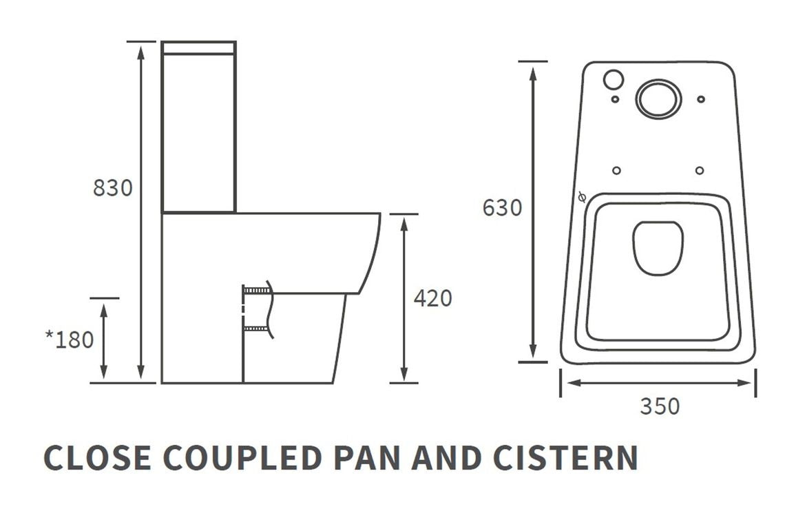 Amy Close Coupled WC & Soft Close Seat