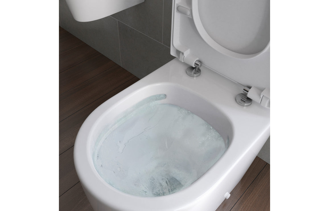 Cilantro Rimless Wall Hung WC & Soft Close Seat