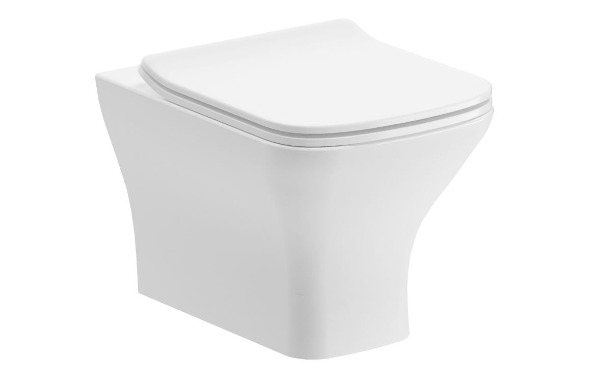 Cedarwood Rimless Comfort Height Back To Wall WC & Wrapover Soft Close Seat