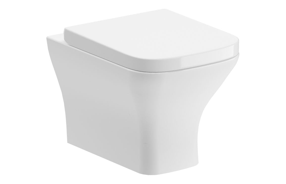 Cedarwood Rimless Comfort Height Back To Wall WC & Wrapover Soft Close Seat