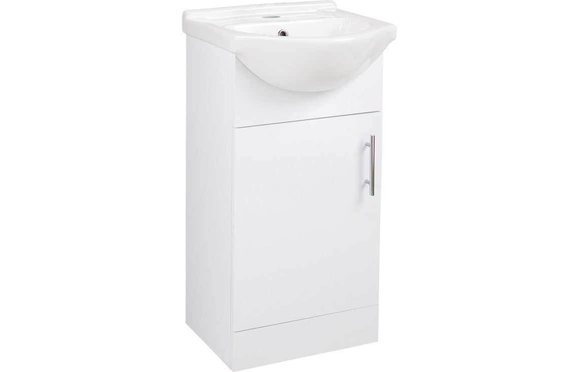 Knightsridge 450mm Floor Standing Basin Unit & Mirror Pack