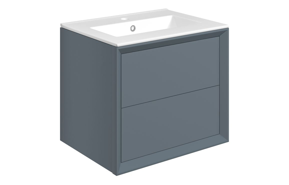 Touch Wall Hung 2 Drawer Basin Unit & Basin