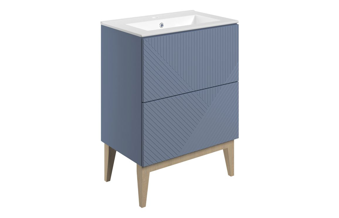 Balerno Floor Standing 2 Drawer Basin Unit & Basin - Various Colours + sizes