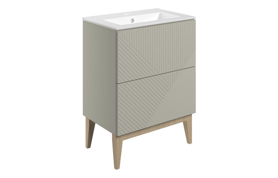 Balerno Floor Standing 2 Drawer Basin Unit & Basin - Various Colours + sizes