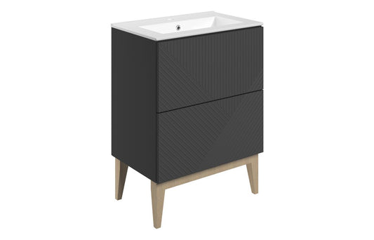 Balerno Floor Standing 2 Drawer Basin Unit & Basin - Various Colours + sizes