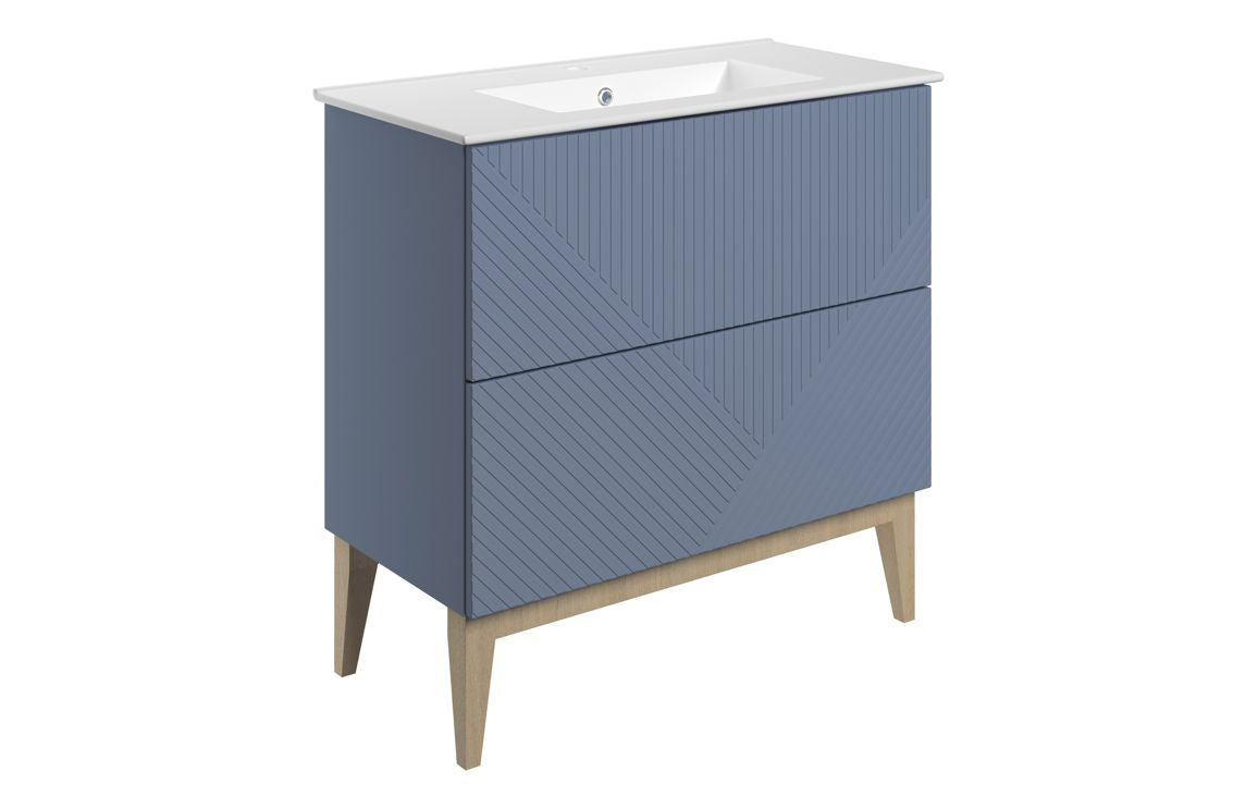 Balerno Floor Standing 2 Drawer Basin Unit & Basin - Various Colours + sizes