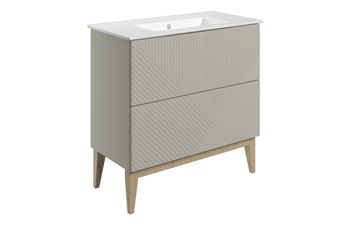 Balerno Floor Standing 2 Drawer Basin Unit & Basin - Various Colours + sizes