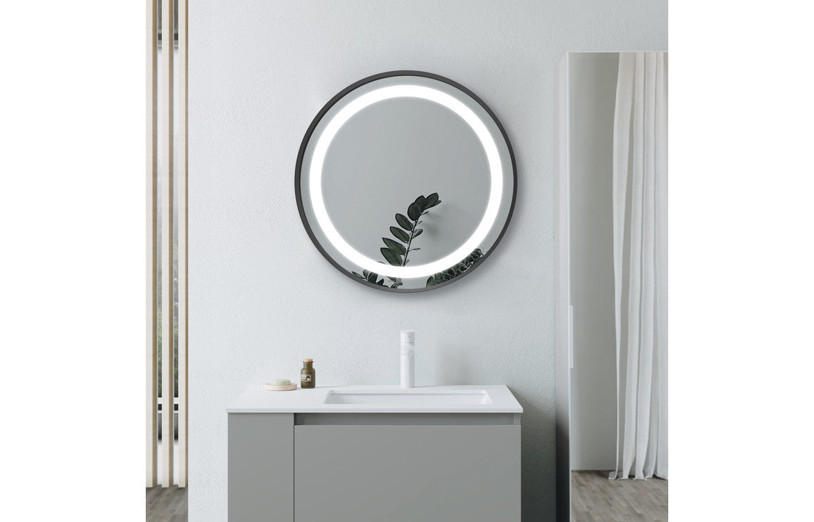 Halo 600mm Round Front-Lit LED Mirror