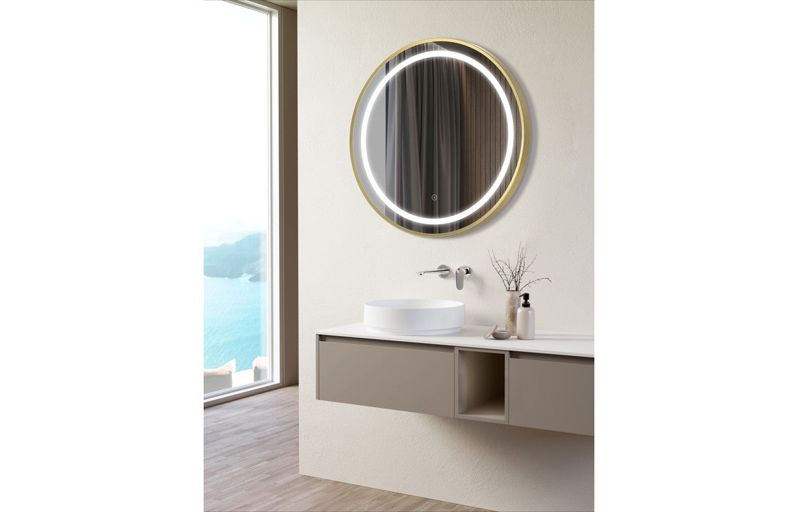 Halo 600mm Round Front-Lit LED Mirror