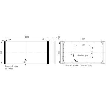 Cyra Rectangle Front-Lit LED Mirror