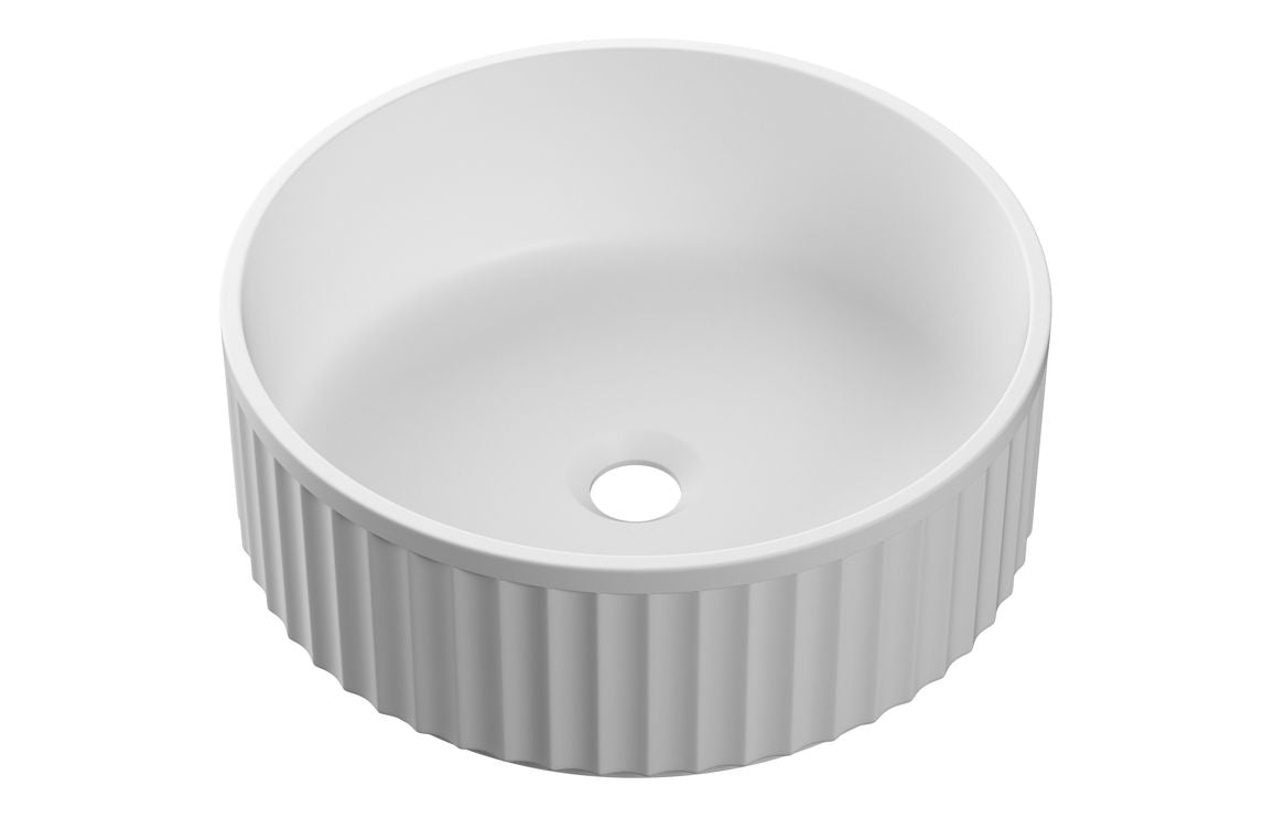 Fluted 400mm Round Washbowl