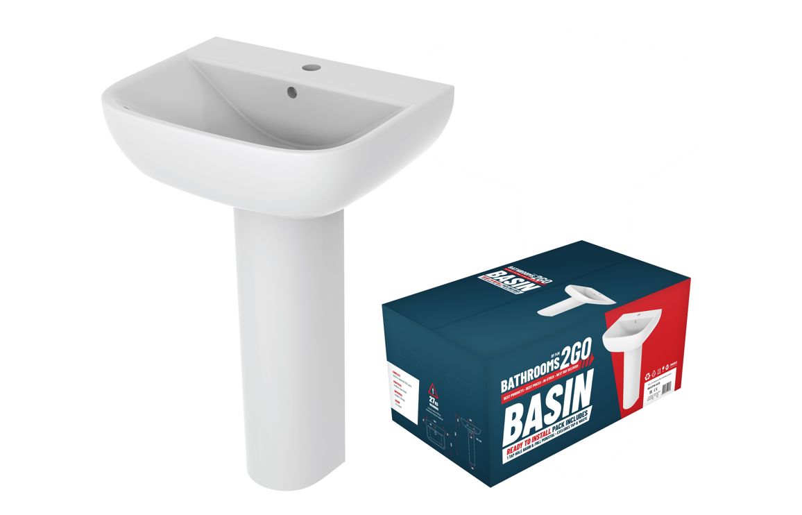 Bargain 1TH Basin & Full Pedestal