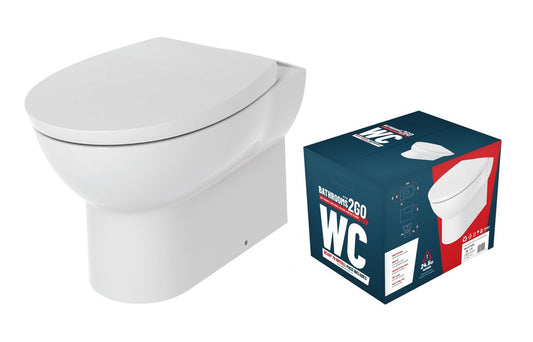 Bargain Rimless Back To Wall WC Toilet & Soft Close Seat