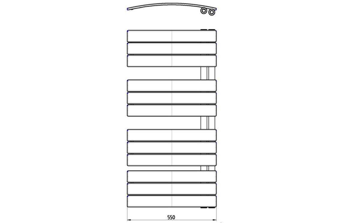 Curved Panel Ladder Radiator