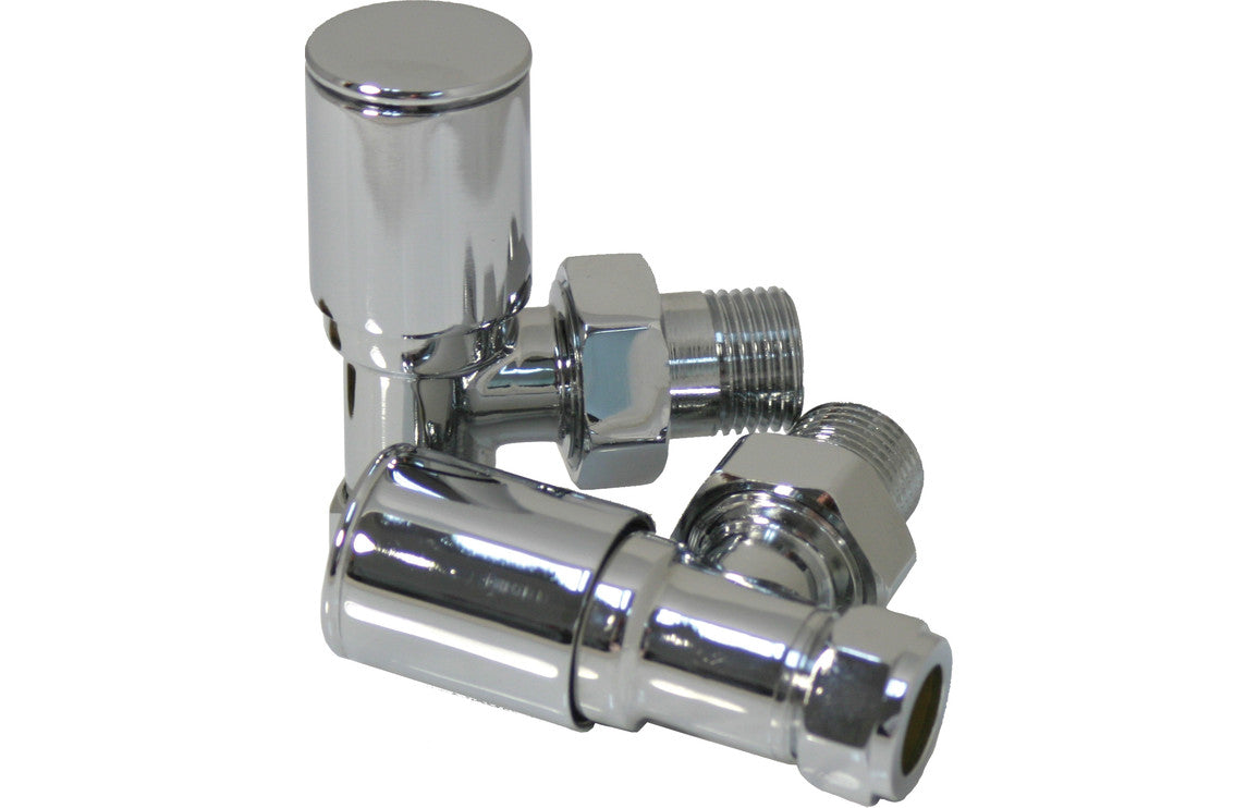 Manual Chrome Radiator Valves - 3 valve types