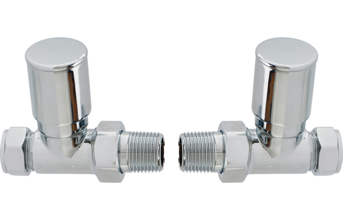 Manual Chrome Radiator Valves - 3 valve types