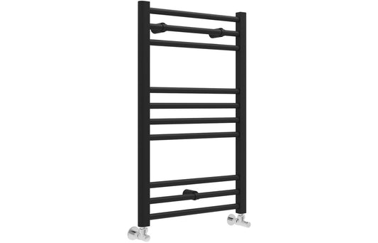 Straight 30mm Ladder Radiator - Matt Black