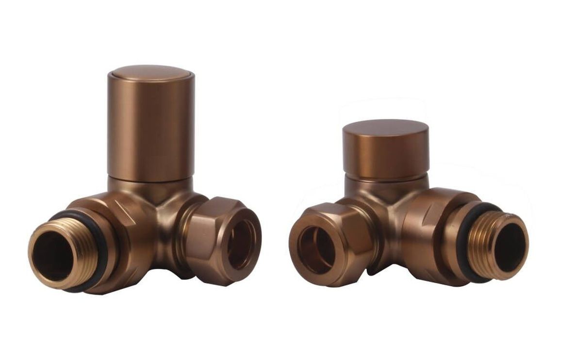 Manual Brushed Bronze Radiator Valves - 3 valve types