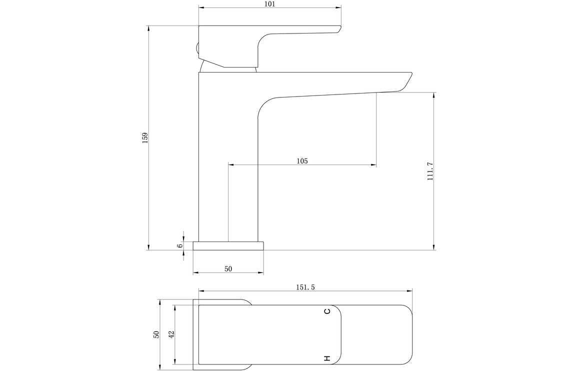 Linview Basin Mixer Tap & Waste - Chrome