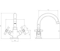 Orford Basin Mixer - Chrome