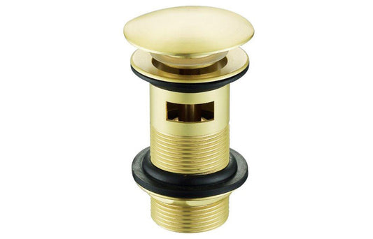 Slotted Mushroom Basin Waste (1 1/4") - Brushed Brass